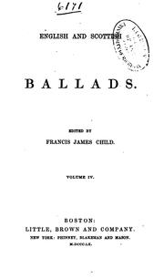 Cover of: English and Scottish ballads