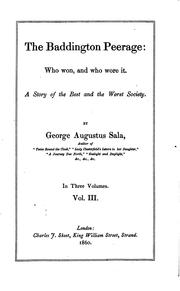 Cover of: The Baddington peerage: who won, and who wore it. by George Augustus Sala