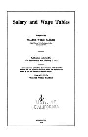 Cover of: Salary and wage tables by Walter Wales Parker