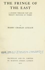 Cover of: The fringe of the East by Luke, Harry Sir