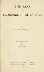 Cover of: The life of Florence Nightingale by Sir Edward Tyas Cook