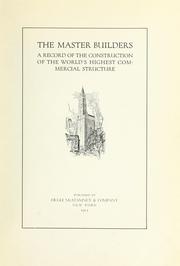 Cover of: The master builders | Hugh McAtamney & Company, New York.
