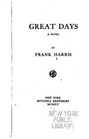 Cover of: Great days