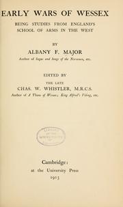Cover of: Early wars of Wessex | Albany F. Major