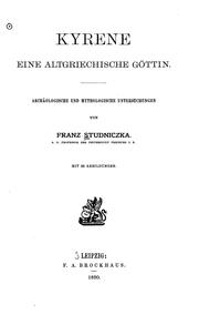 Cover of: Kyrene, eine altgriechische Göttin.