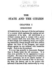 Cover of: The state and the citizen by Selborne, William Waldegrave Palmer Earl of