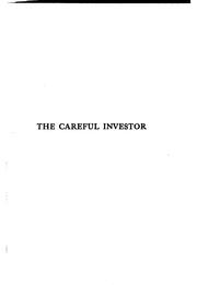Cover of: The careful investor by Mead, Edward Sherwood