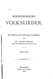 Cover of: Schweizerische volkslieder.