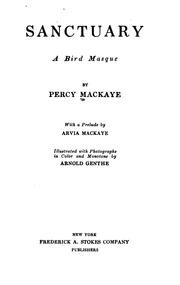 Cover of: Sanctuary by Percy MacKaye