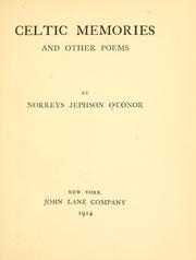 Cover of: Celtic memories by Norreys Jephson O'Conor