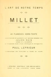 Cover of: Millet by Julien Cain
