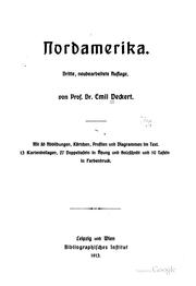 Cover of: Nordamerika. by Deckert, Emil