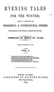 Cover of: Evening tales for the winter by St. Clair, Henry