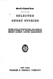 Cover of: Selected short stories