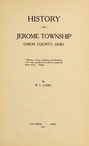 Cover of: History of Jerome Township, Union County, Ohio by W. L. Curry