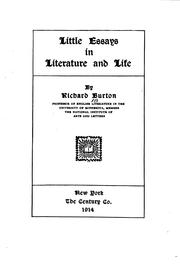Cover of: Little essays in literature and life