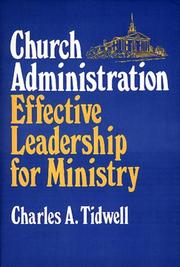 Church administration by Charles A. Tidwell