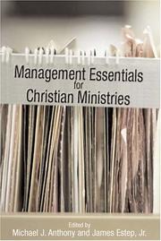 Cover of: Management essentials for Christian ministries