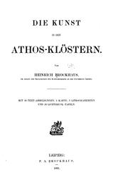 Cover of: Die Kunst in den Athos-Klöstern. by Heinrich Brockhaus