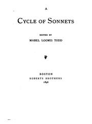 Cover of: A cycle of sonnets. | Cara Elizabeth Hanscom Whiton- Stone