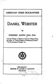 Cover of: Daniel Webster by Frederic Austin Ogg