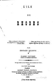 L'i ̂le de Rhodes .. by Édouard Biliotti