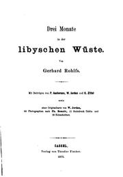 Cover of: Drei Monate in der Libyschen Wüste. by Gerhard Rohlfs