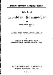 Cover of: Die drei gerechten Kammacher by Gottfried Keller