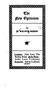 Cover of: The new optimism