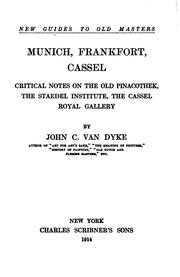 Cover of: Munich, Frankfort, Cassel by John Charles Van Dyke