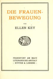 Cover of: Die frauenbewegung