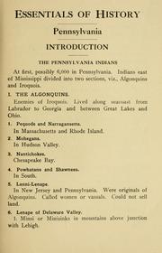 Cover of: Pennsylvania history: a complete outline of essential facts, by Lambert Greenawalt.