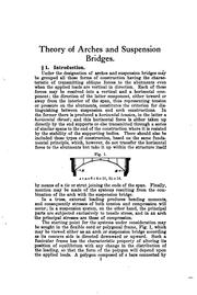 Cover of: Theory of arches and suspension bridges by Josef Melan