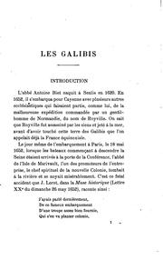 Cover of: Les Galibis: tableau véritable de leurs mœurs