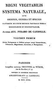 Cover of: Regni vegetabilis systema naturale: sive Ordines, genera et species plantarum secundum methodi naturalis normas digestarum et descriptarum