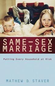 Cover of: Same-sex marriage: putting every household at risk