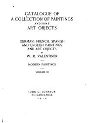 Cover of: Catalogue of a collection of paintings and some art objects ...