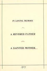 Cover of: In loving memory of a revered father and a sainted mother.