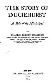 Cover of: story of Duciehurst: a tale of the Mississippi