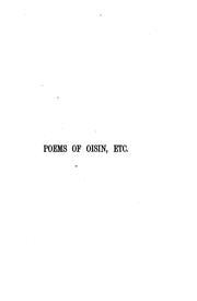 Cover of: Poems of Oisin, bard of Erin