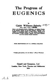 Cover of: The progress of eugenics