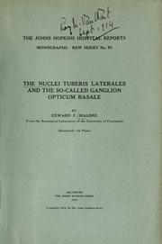 Cover of: The nuclei tuberis laterales and the so-called ganglion opticum basale