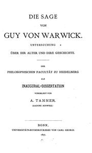 Die sage von Guy von Warwick by A. Tanner