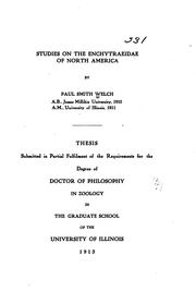 Cover of: Studies on the Enchytracidae of North America