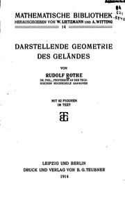 Cover of: Darstellende Geometrie des Geländes