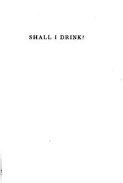 Cover of: Shall I drink?