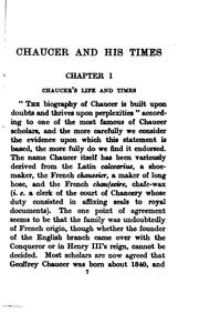 Cover of: Chaucer and his times by Grace Eleanor Hadow