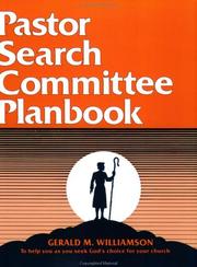 Cover of: Pastor Search Committee Planbook by Gerald Williamson