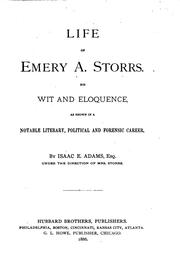 Cover of: Life of Emery A. Storrs. by Isaac E. Adams