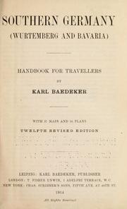 Cover of: Southern Germany (Wurtemberg and Bavaria) by Karl Baedeker (Firm)